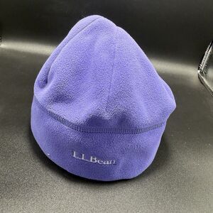 LL Bean Beanie Unisex Small Medium Purple Fleece Polartec Pull On Stretch